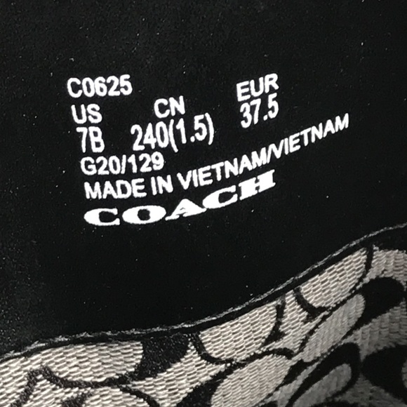 COACH Farrah Black Leather Tall Riding Boots Logo Buckle NEW NWOB - Picture 12 of 16